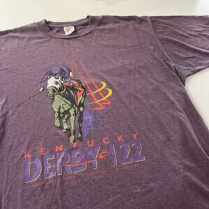 VTG Vintage Men’s Kentucky Derby 1996 Purple Graphic T-Shirt XL Jerzees (0720)